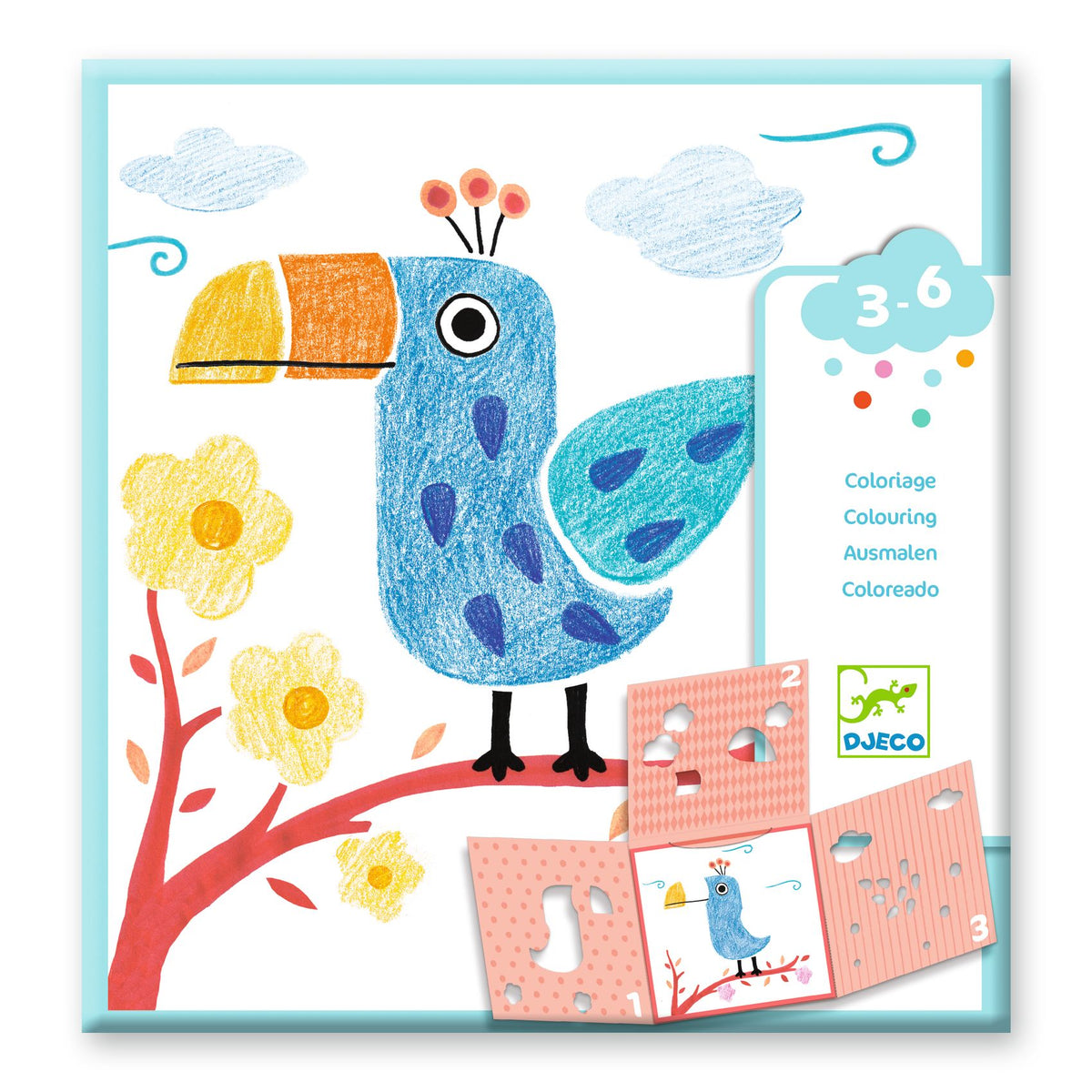 יצירה לקטנים - ציור בשלוש שכבות