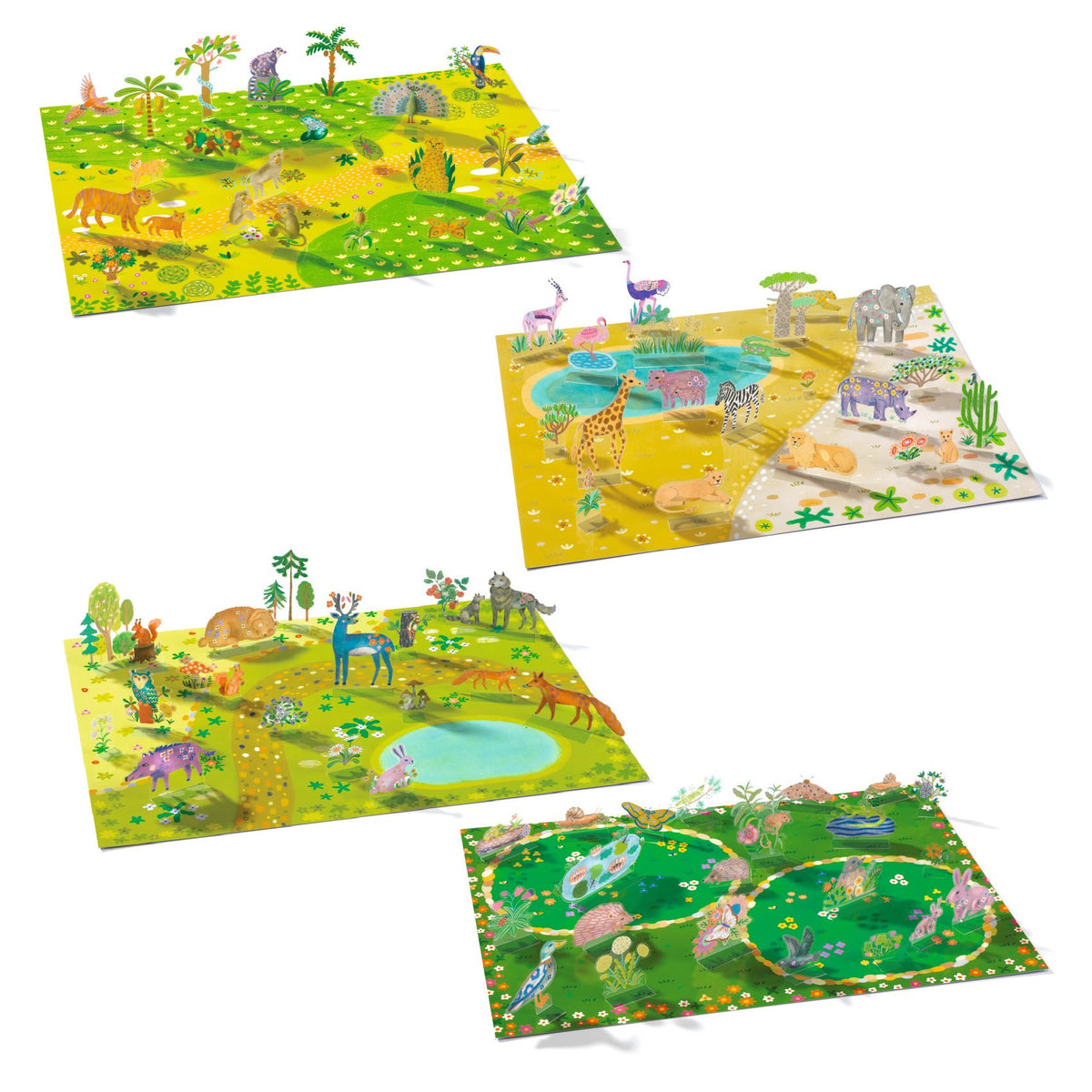 יצירה - מדבקות תלת מימד הסוואנה