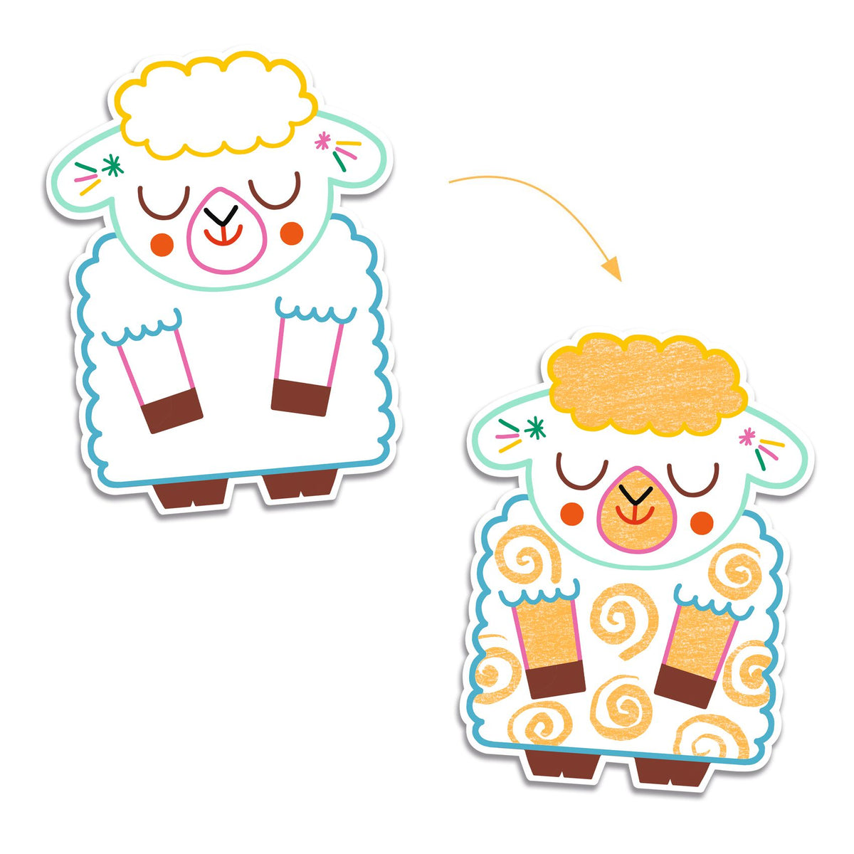 יצירה לקטנטנים - חריטה חיות בית