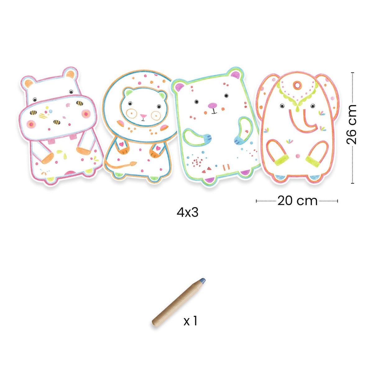 יצירה לקטנטנים - חריטה חיות בר