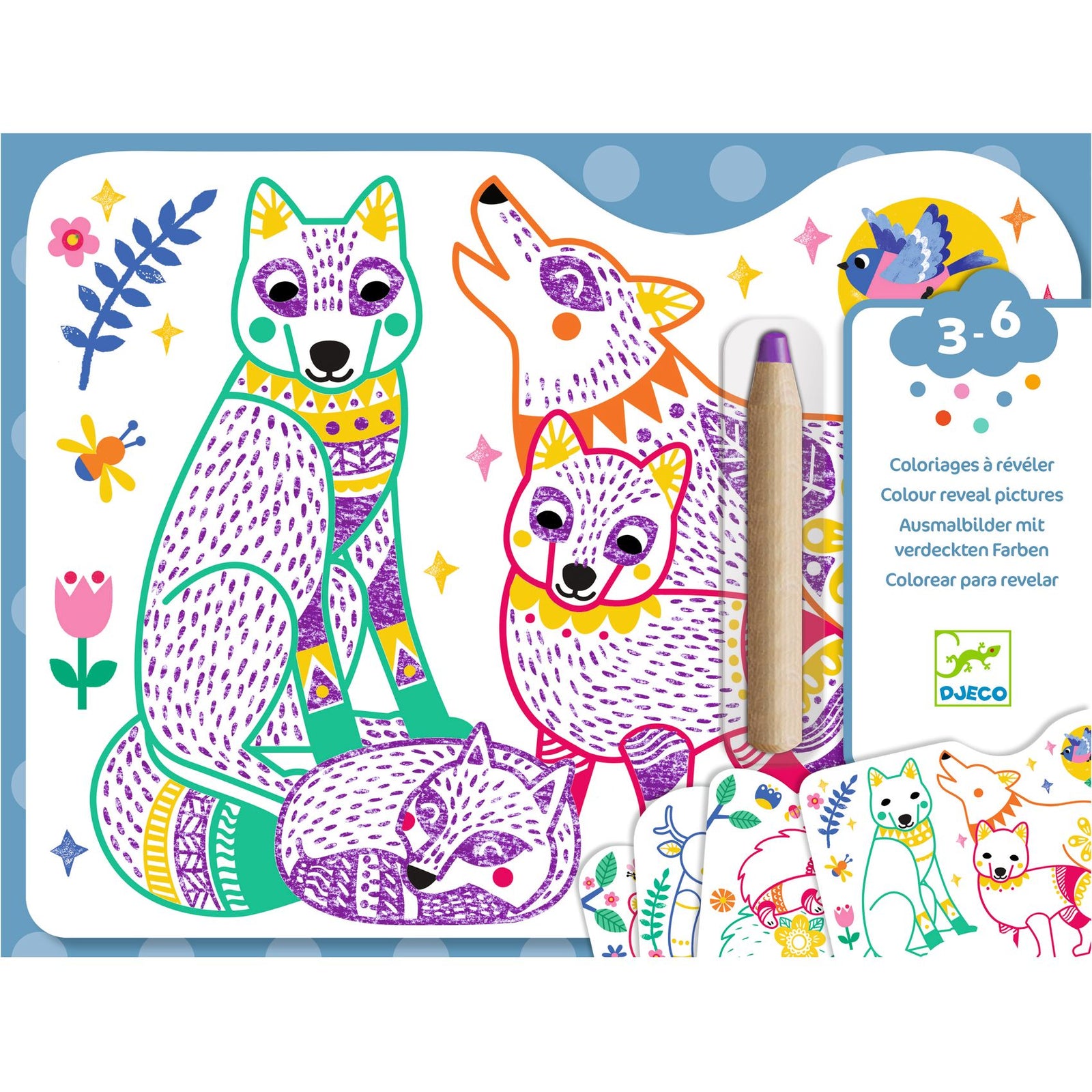 יצירה לקטנים - צביעה חיות היער