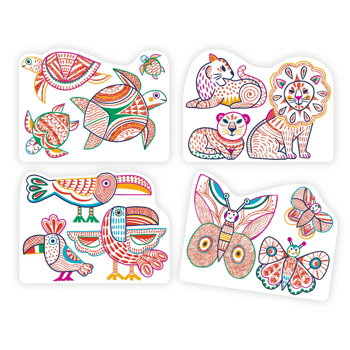 יצירה קטנטנים - צביעה משפחות הבר