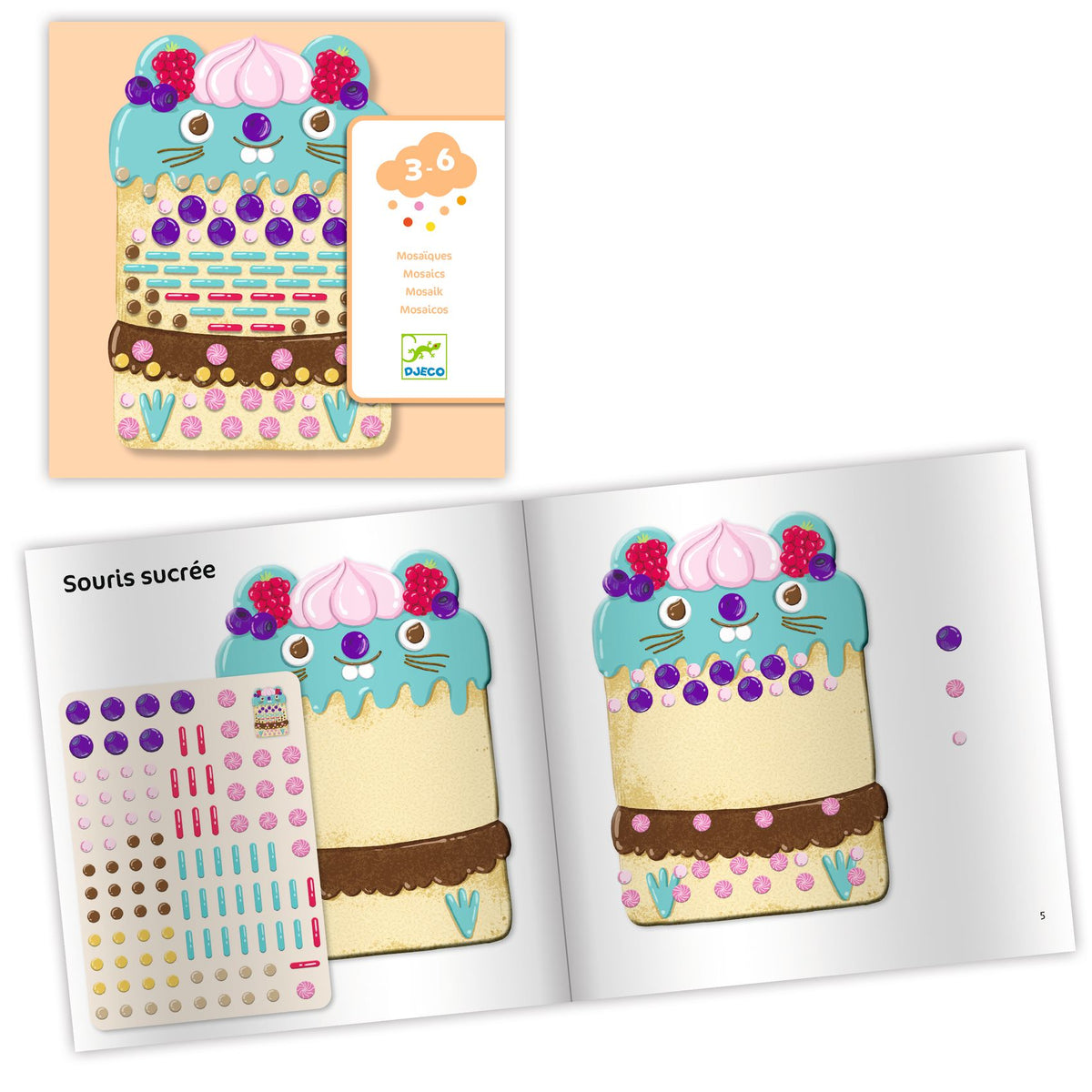 יצירה לקטנים - הדבקה חיות מתוקות