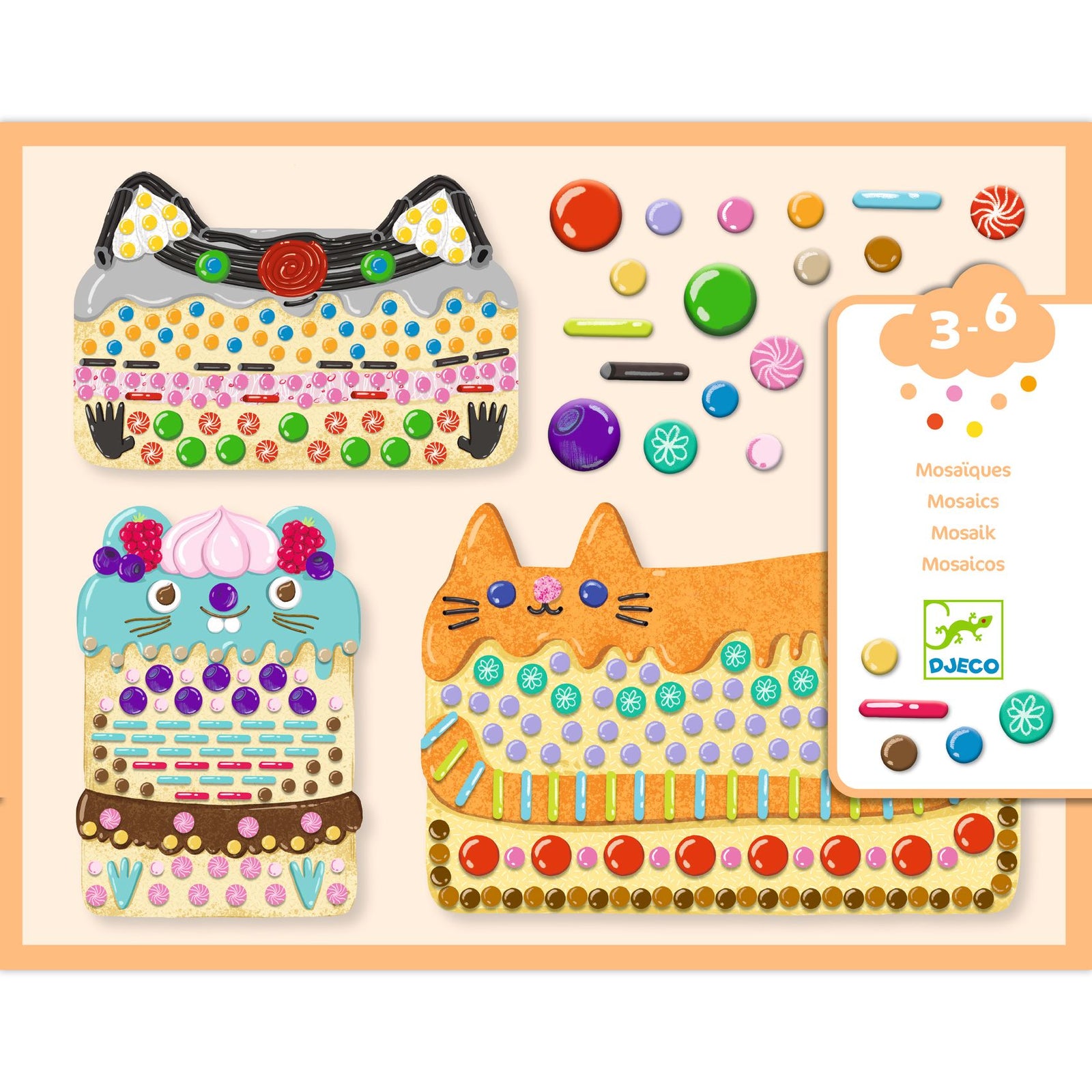 יצירה לקטנים - הדבקה חיות מתוקות