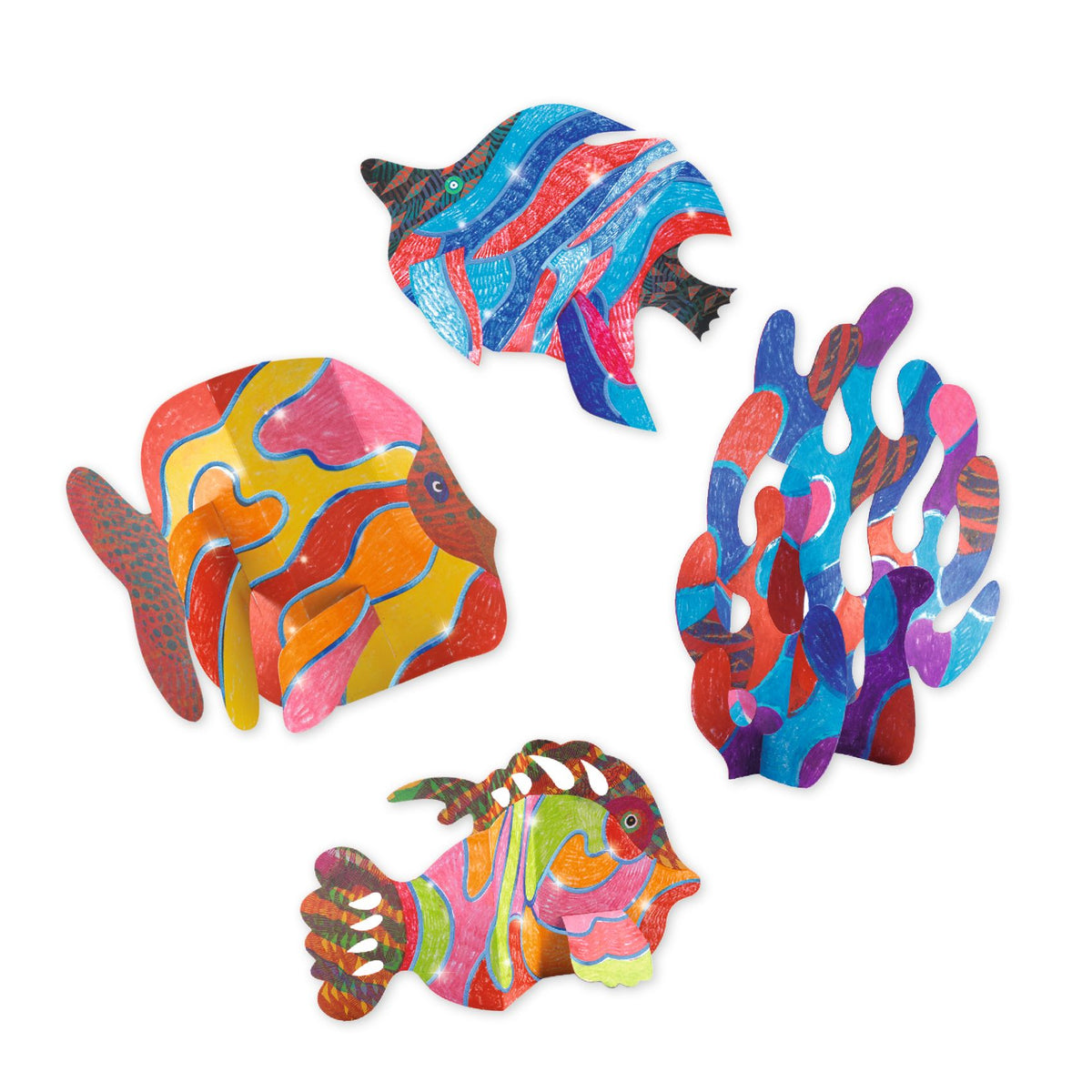 יצירה לקטנים - צביעה מתחת לגלים