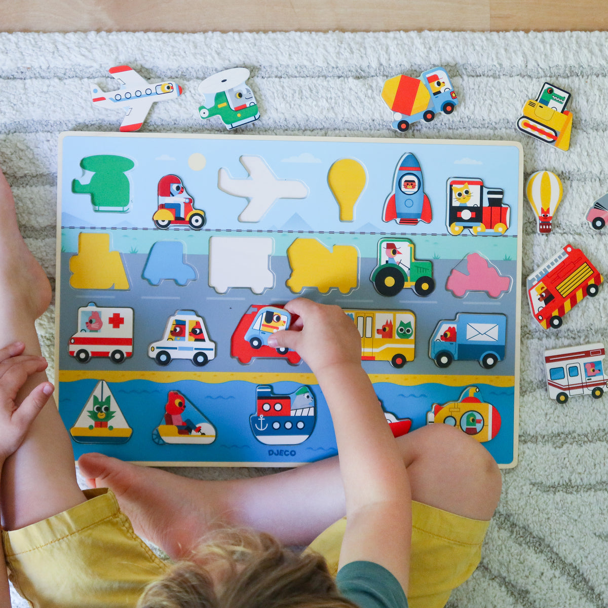 פאזל עץ -  כלי רכב