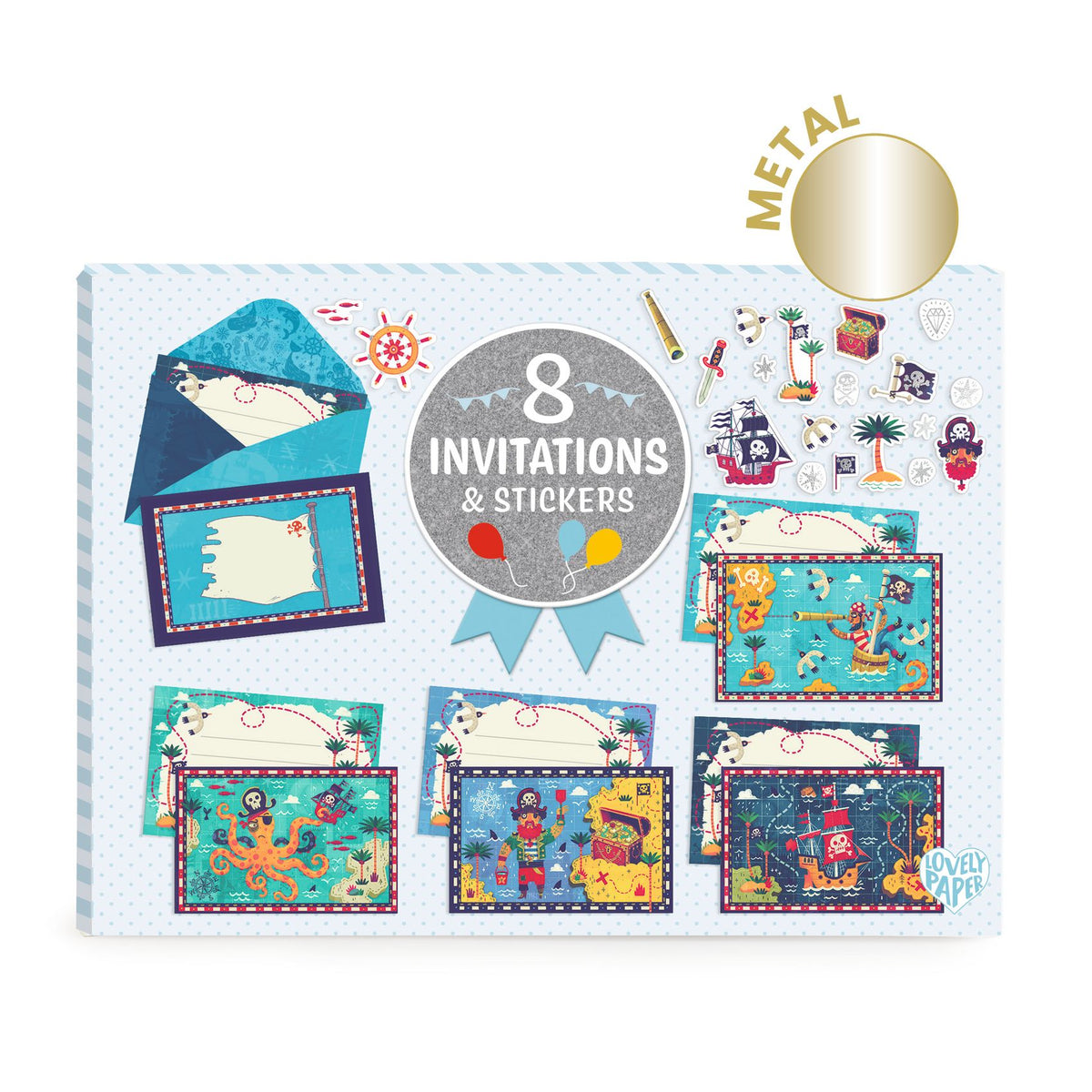 ניירת - כרטיסי ברכה עולם הפיראטים