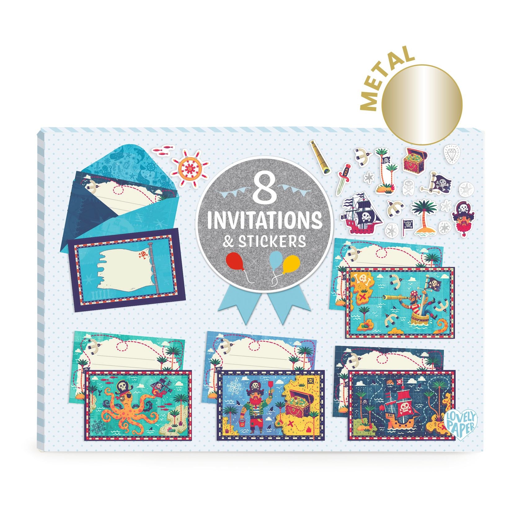 ניירת - כרטיסי ברכה עולם הפיראטים