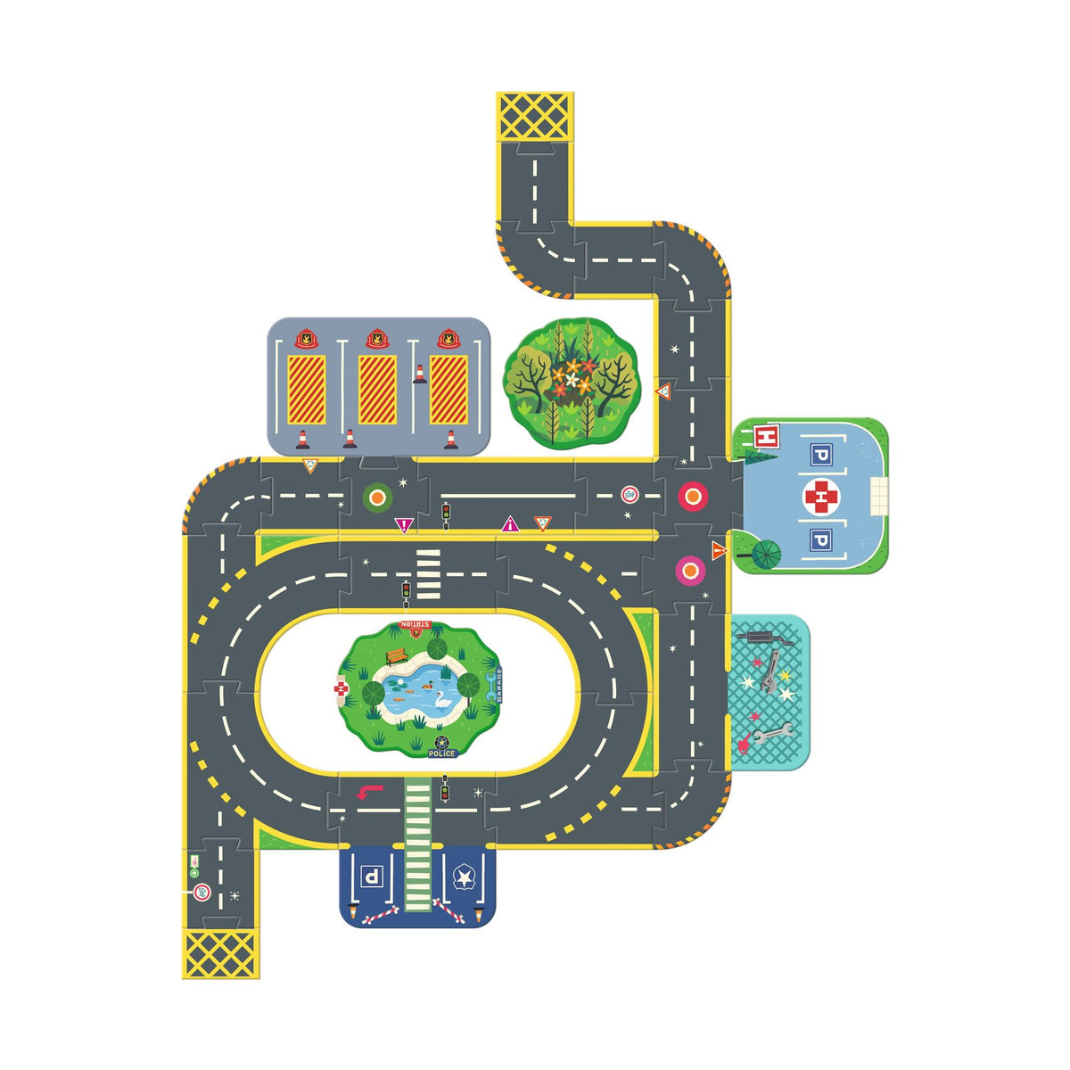 פאזל רצפה 28 + 6 - העיר שלי