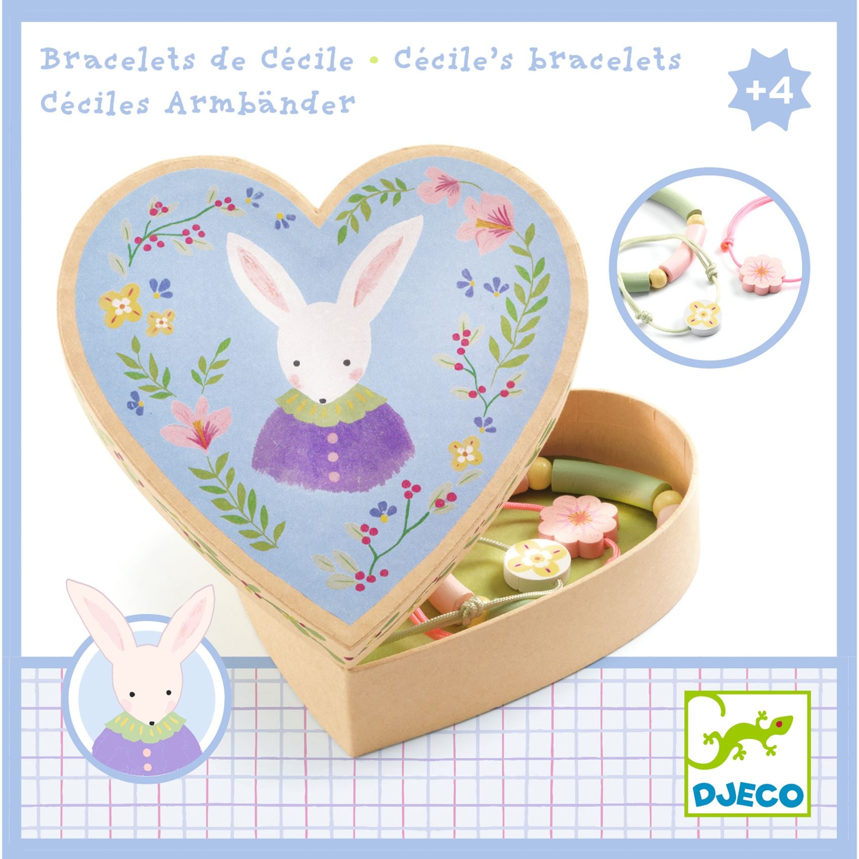 תיבת תכשיטים +  צמידים - ססיל