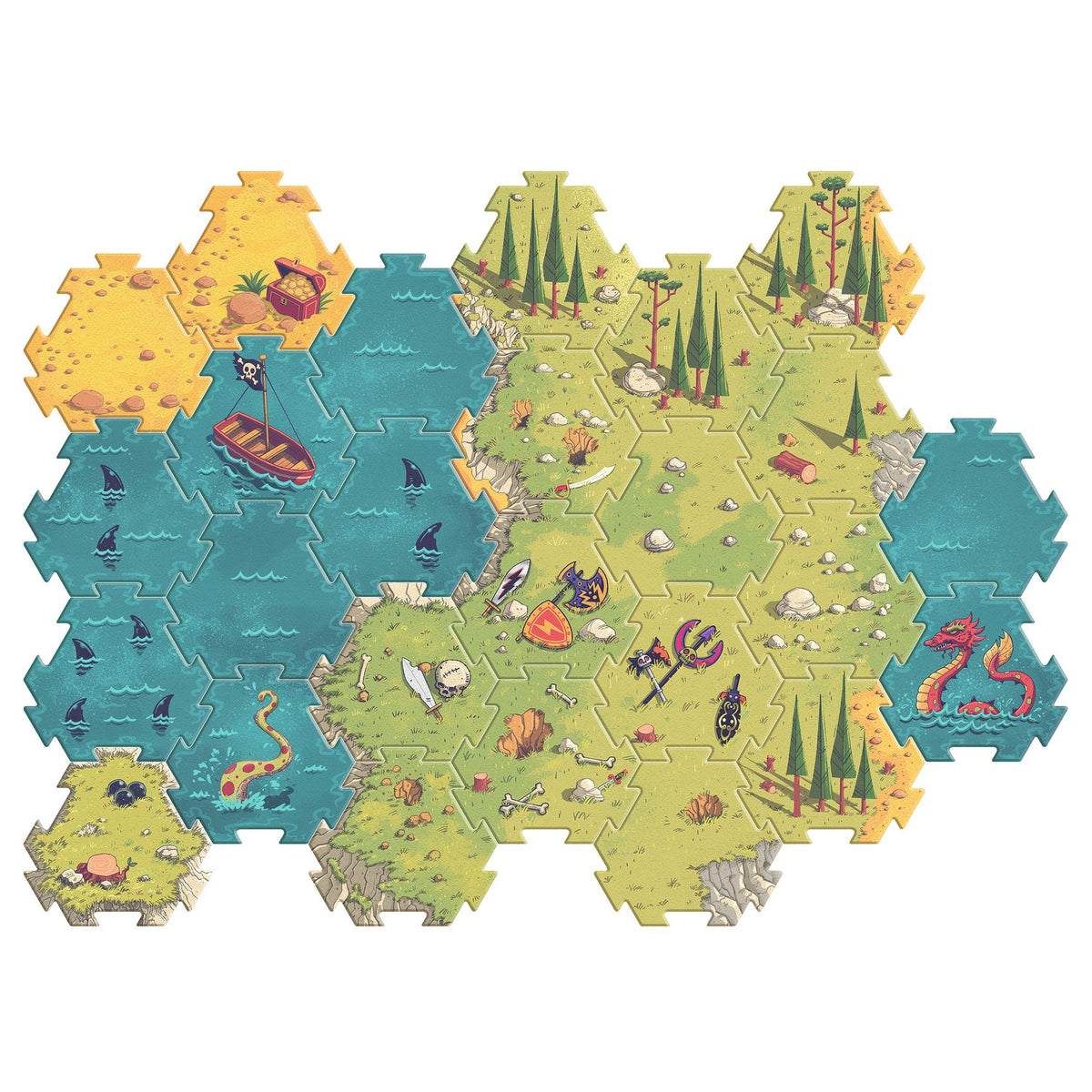 פאזל רצפה - עולמות הפיראטים