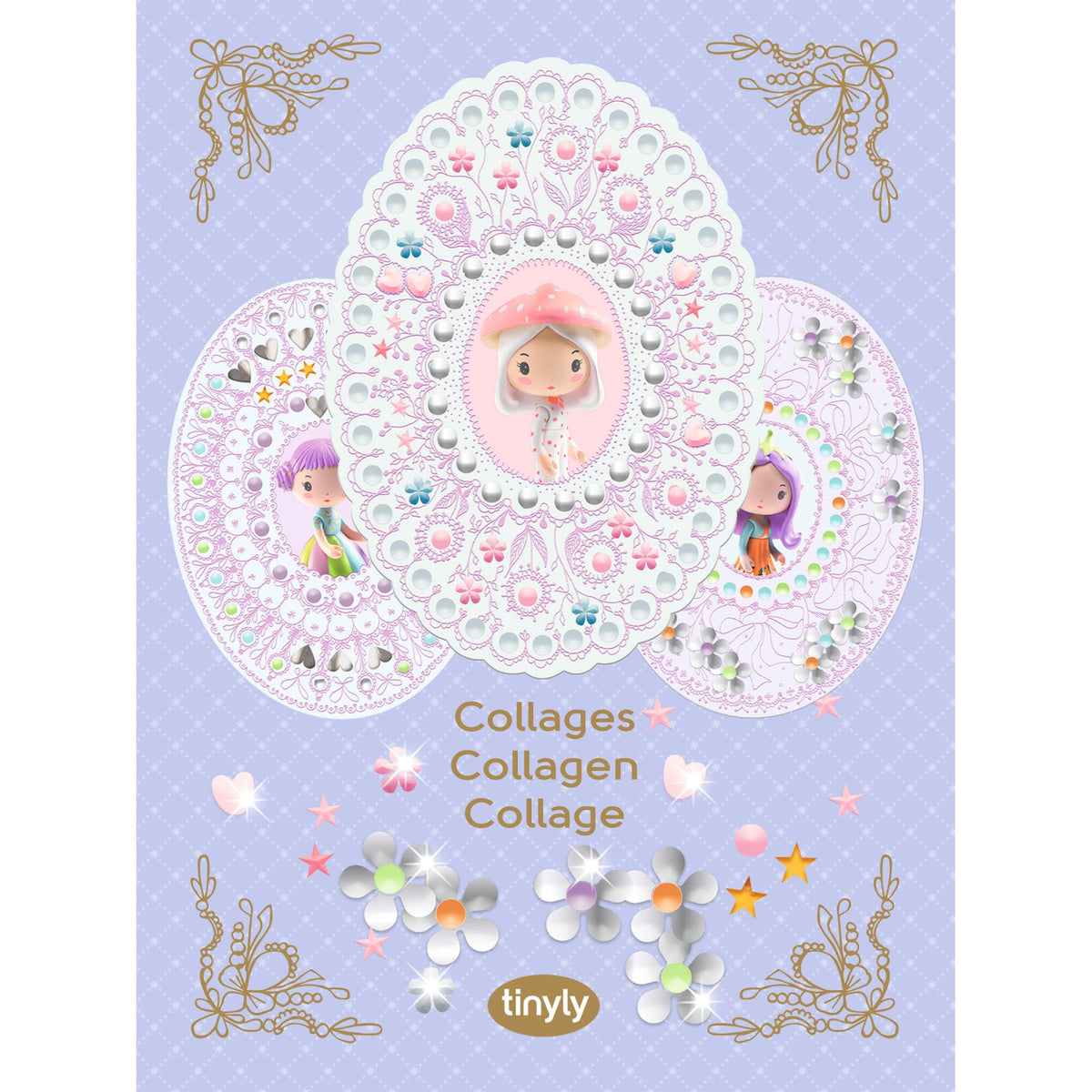 טינילי - יצירה הדבקות מנצנצות איימי וחברות