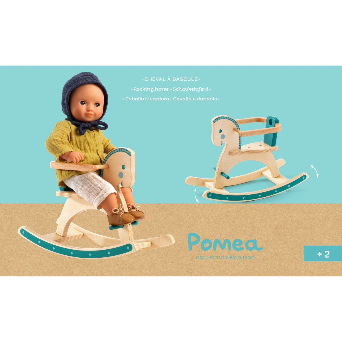 פומיאה בובות - סוס עץ לבובה