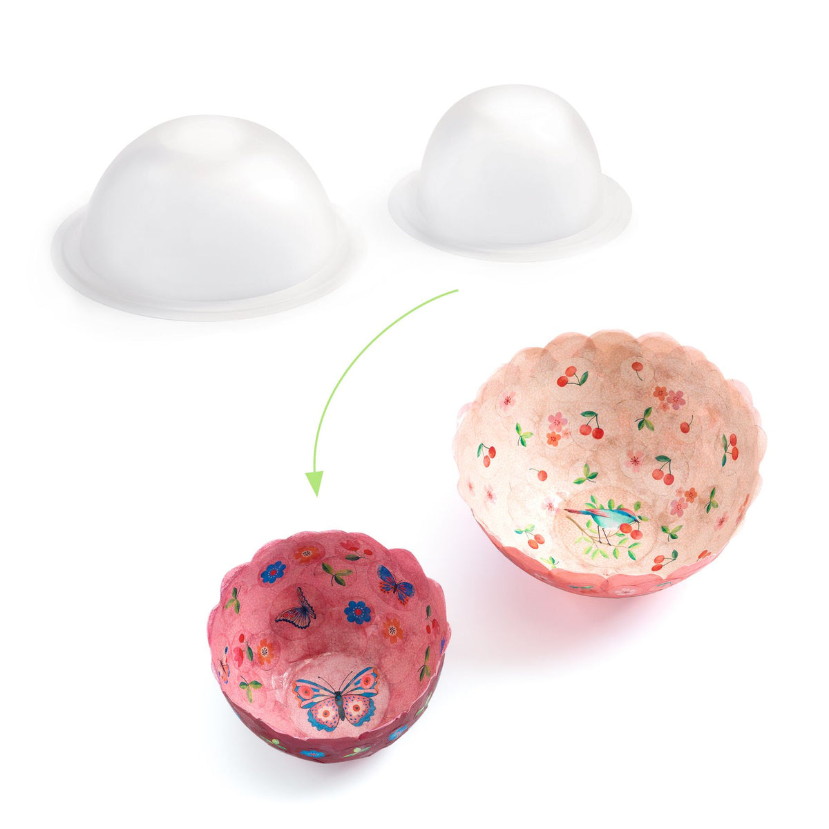 יצירה DIY - הדבקת נייר - קערות  באויר הפתוח