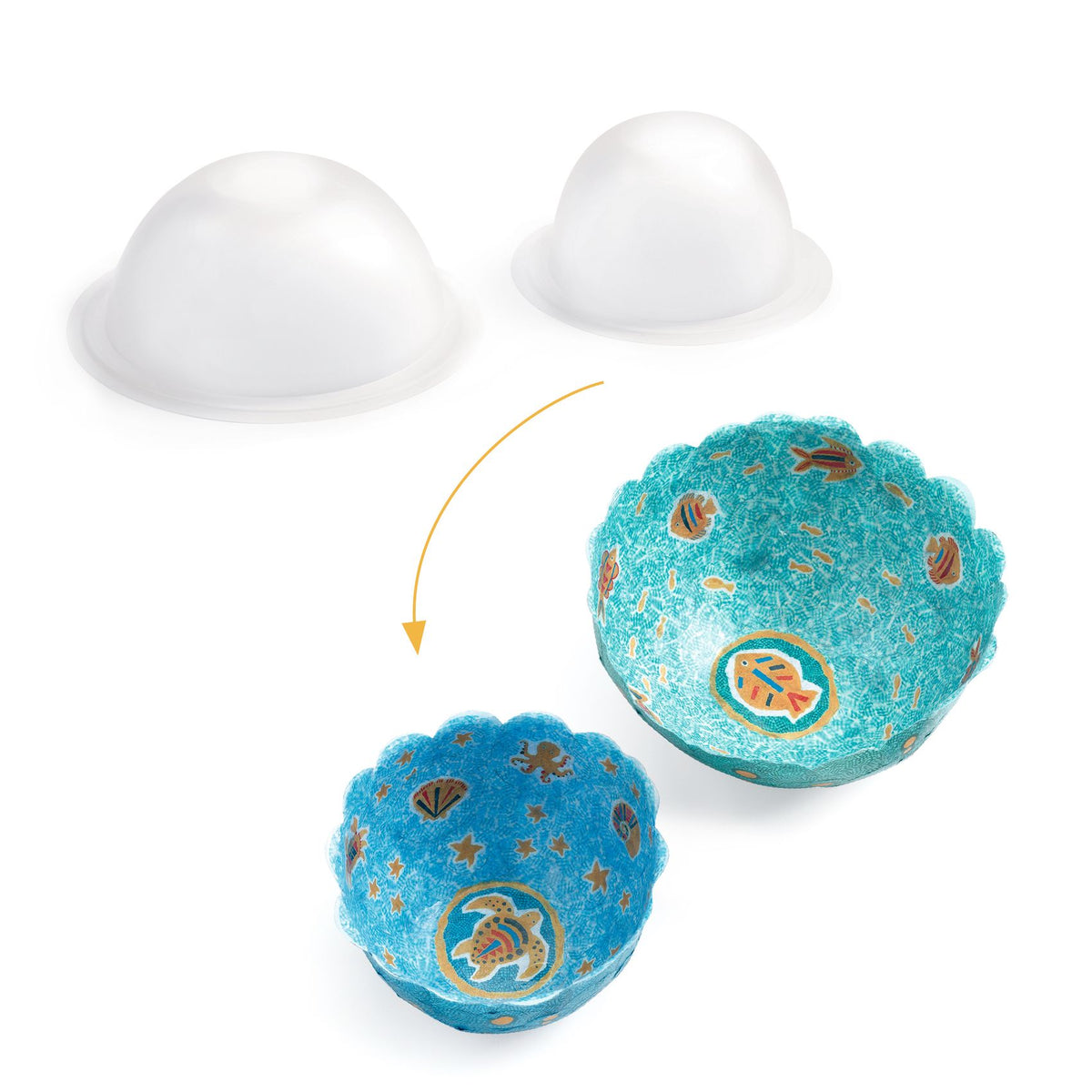 יצירה DIY - הדבקת נייר - קערות  בים הרגוע