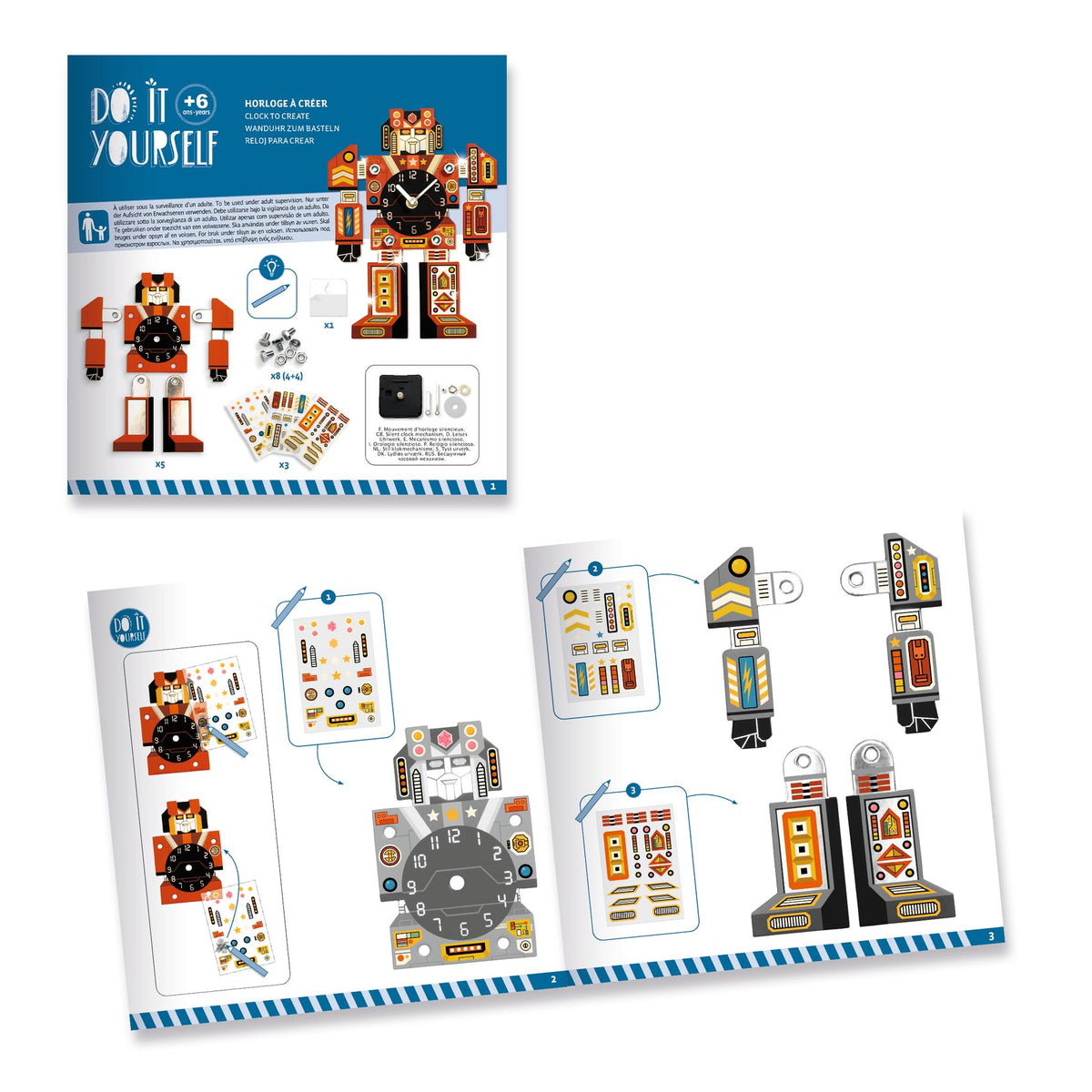 יצירה DIY  - שעון רובוטי