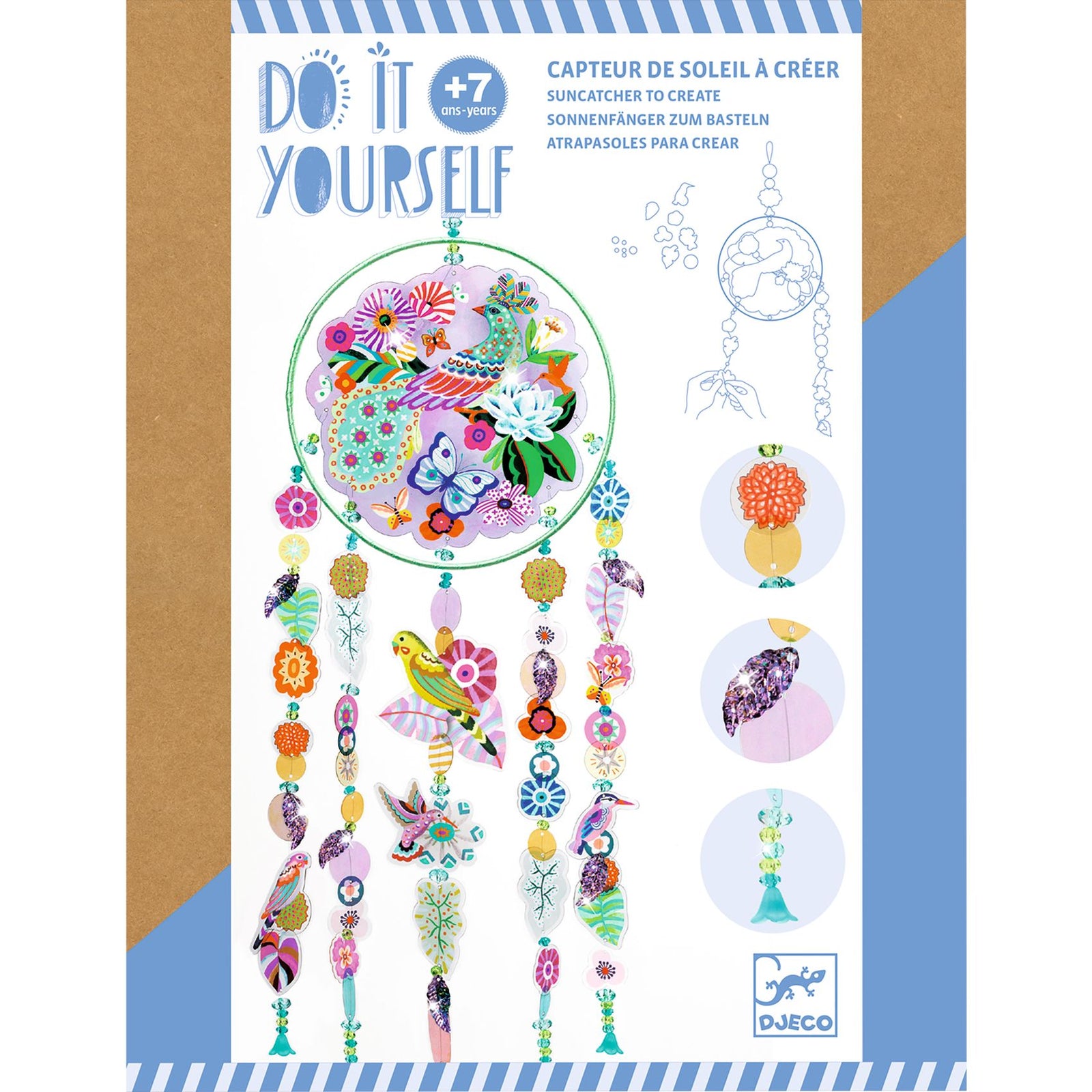 יצירה DIY - מובייל אור  ציפור גן עדן