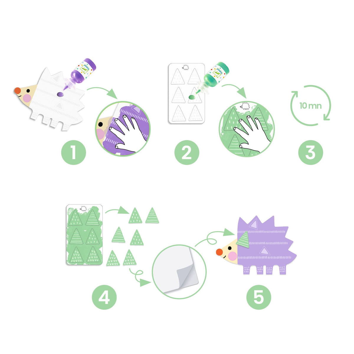 יצרה לקטנטנים - צורות קטנות צבעי ידיים