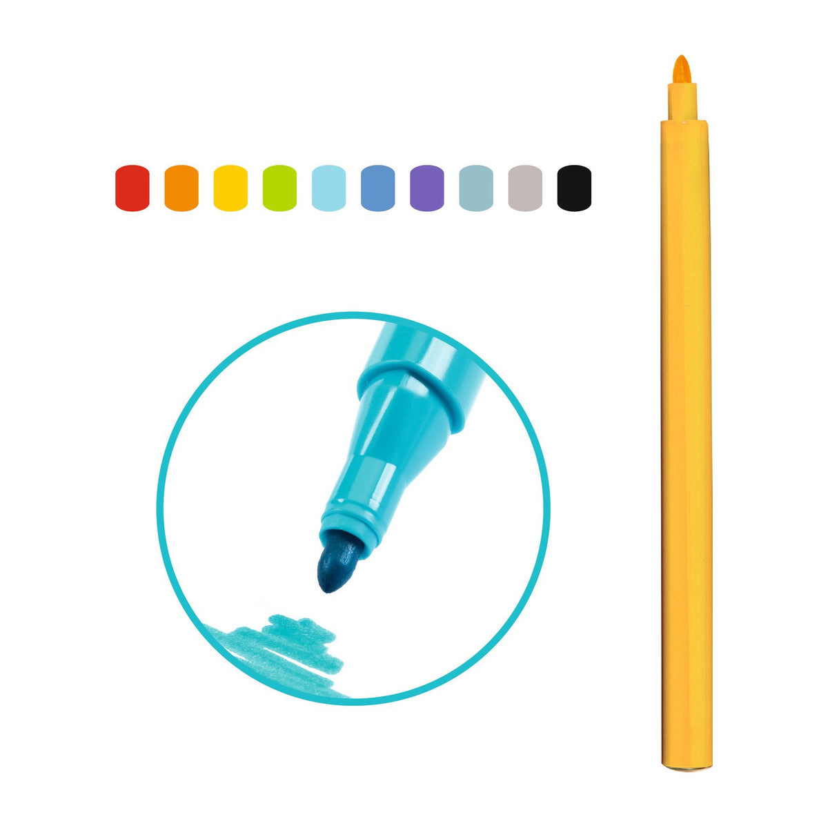 יצירה חומרים - 10 טושים קשת