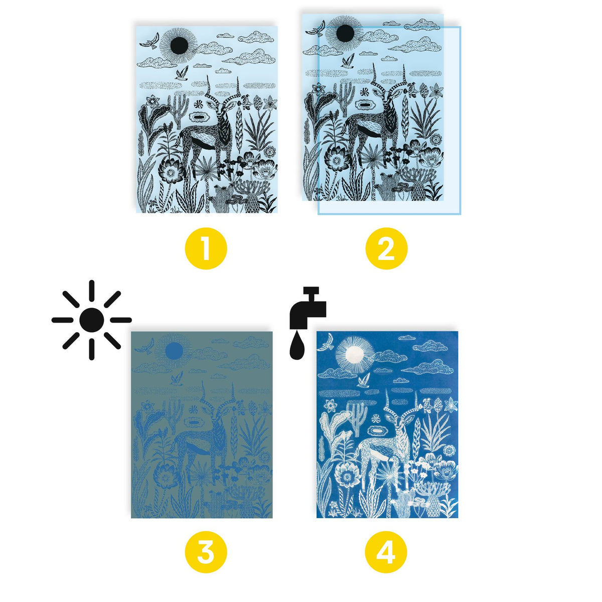 יצירה - פיתוח תמונות סוואנה לילית