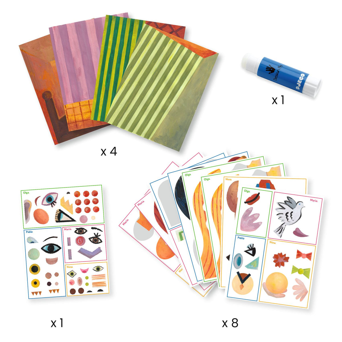 יצירה בהשראת אמנים - פיקאסו הדבקה