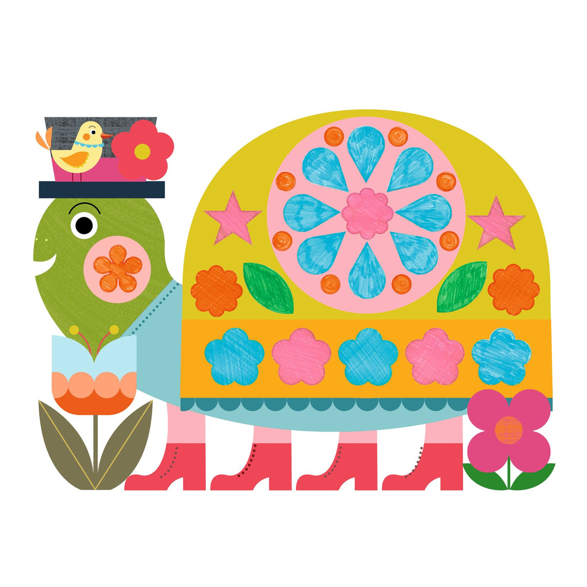 יצירה לקטנים - צביעה עם שבלונה חיות