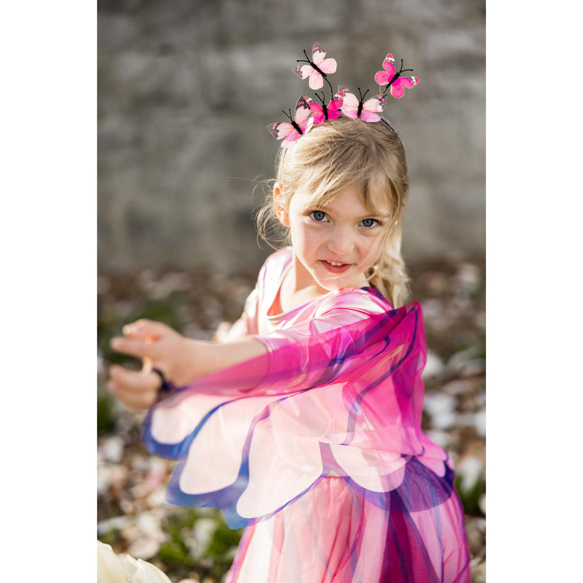 תחפושת 3-4 -  שמלת פרפר מסתובבת + קשת וכנפיים