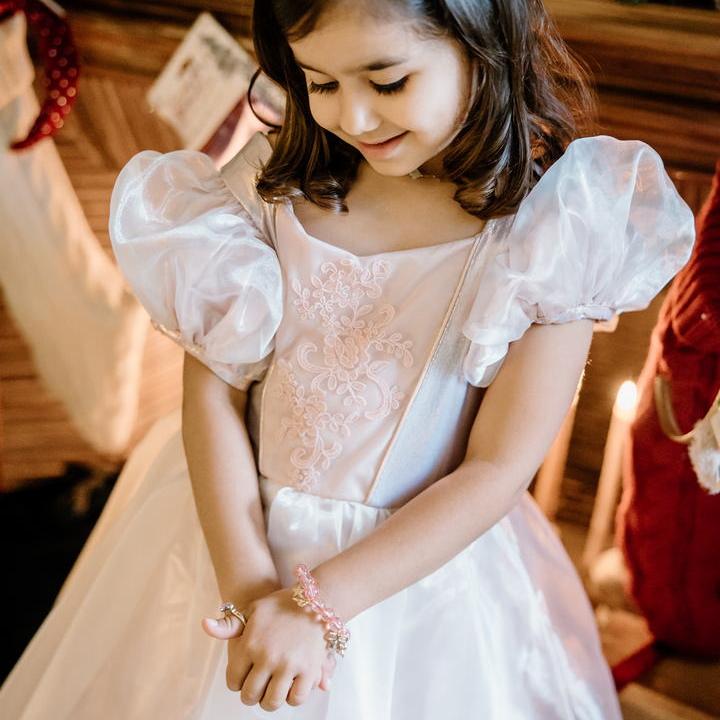 תחפושת 3/4 - שמלת נסיכה מהודרת פלטיניום