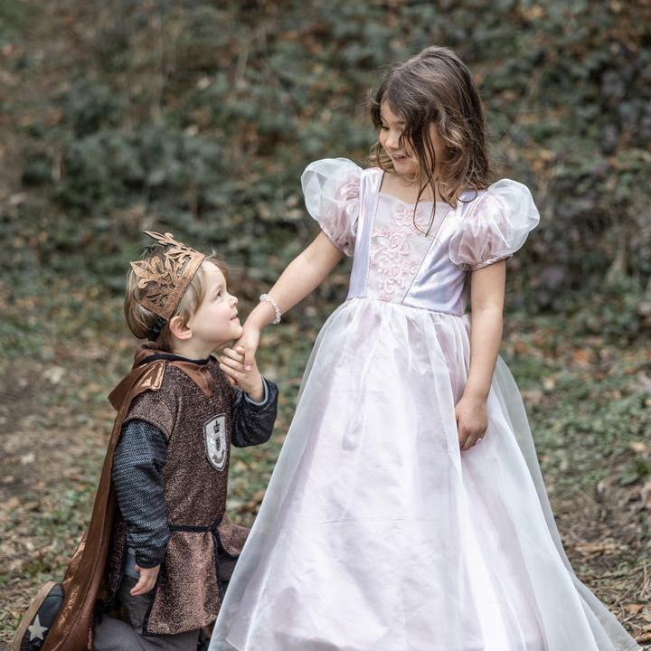 תחפושת 3/4 - שמלת נסיכה מהודרת פלטיניום