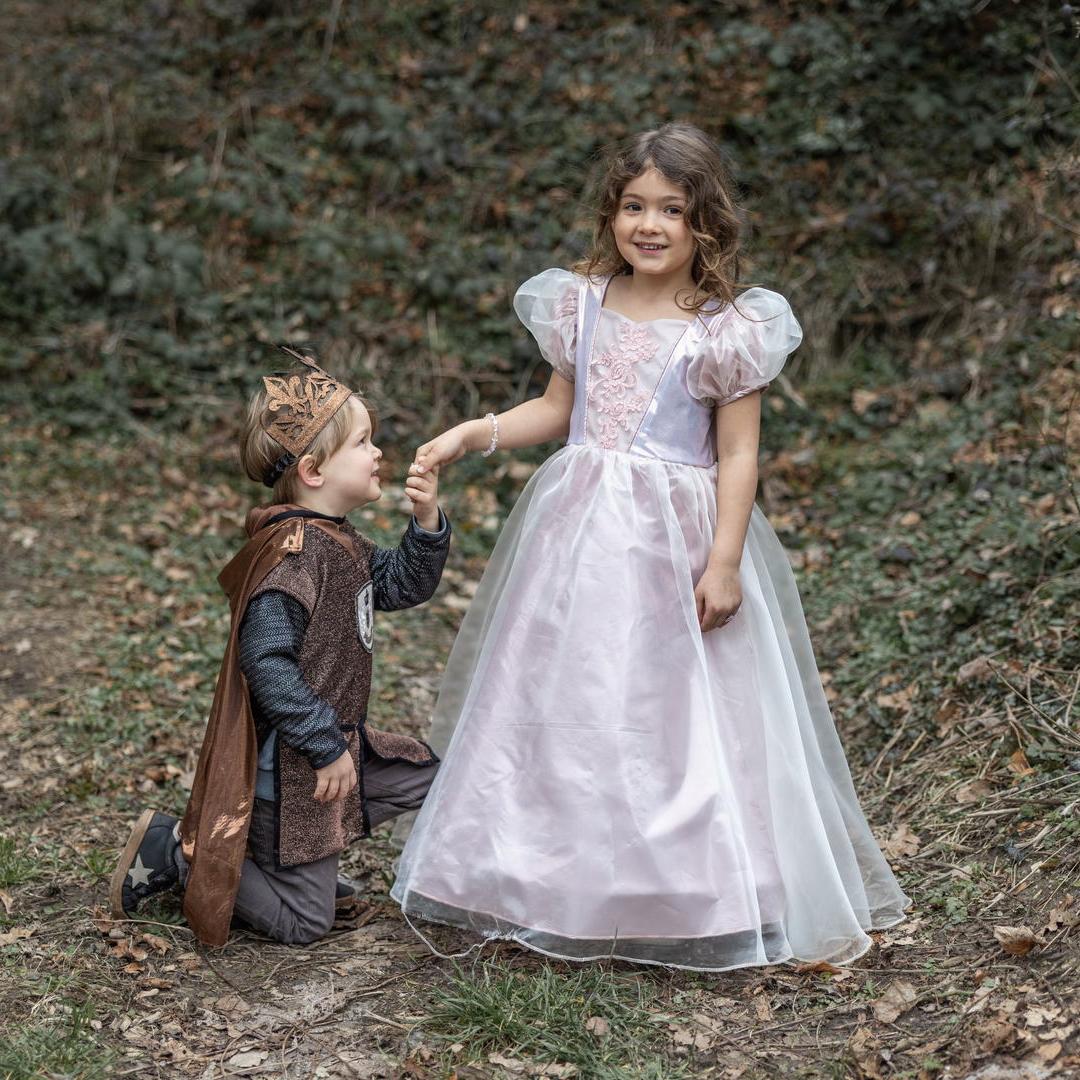 תחפושת 3/4 - שמלת נסיכה מהודרת פלטיניום