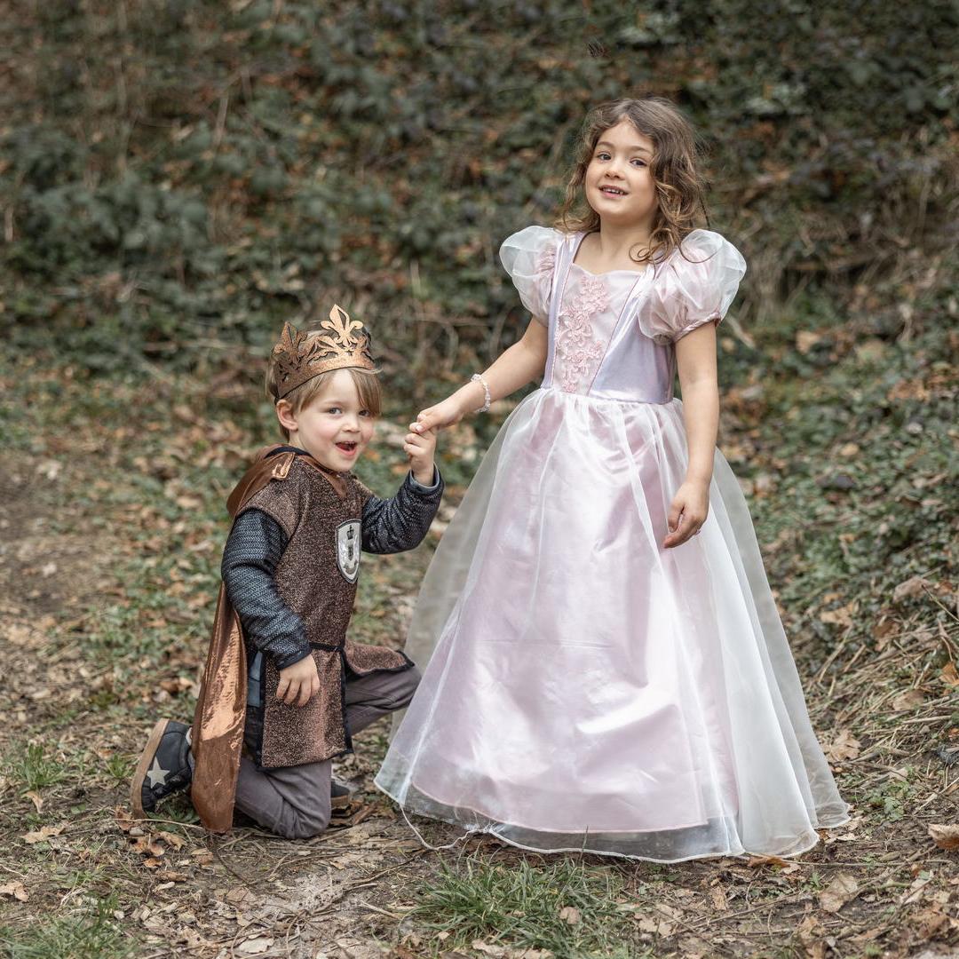 תחפושת 3/4 - שמלת נסיכה מהודרת פלטיניום