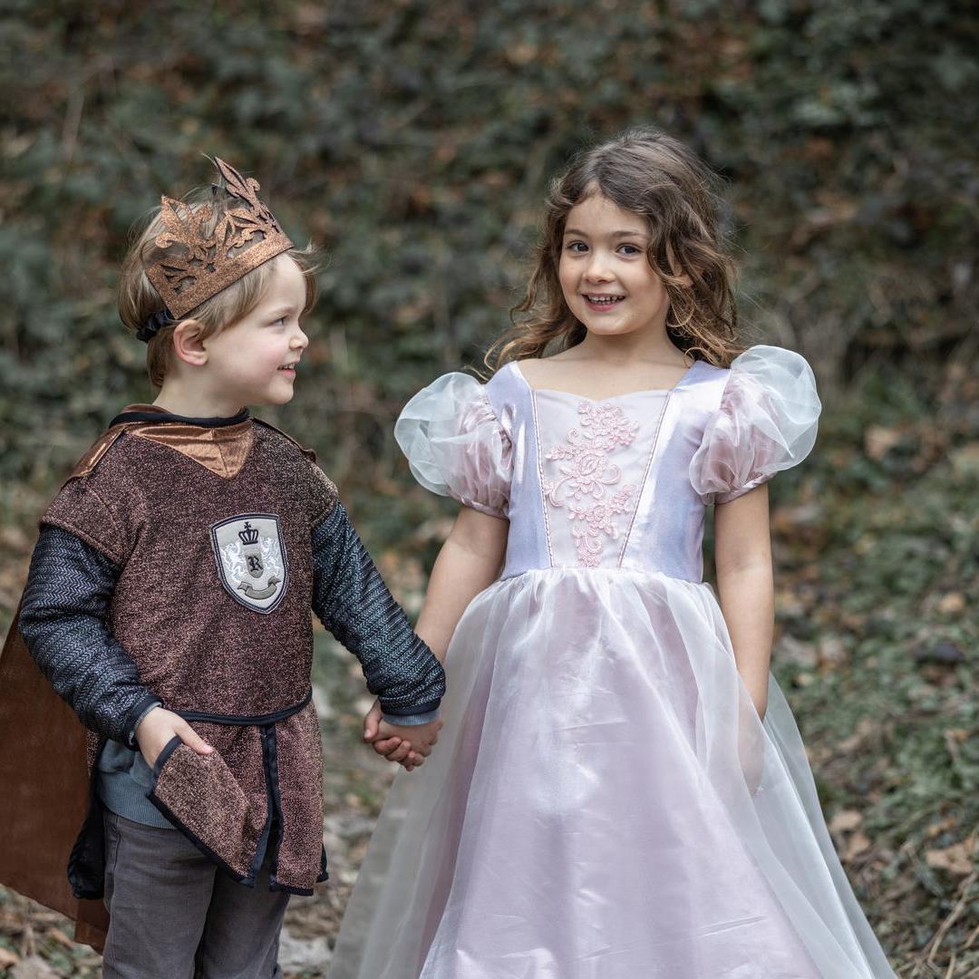 תחפושת 3/4 - שמלת נסיכה מהודרת פלטיניום