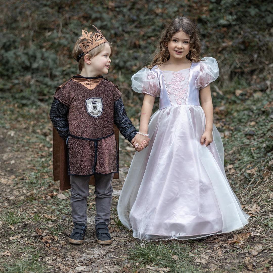 תחפושת 3/4 - שמלת נסיכה מהודרת פלטיניום