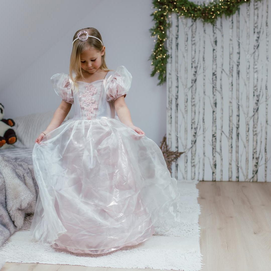 תחפושת 3/4 - שמלת נסיכה מהודרת פלטיניום