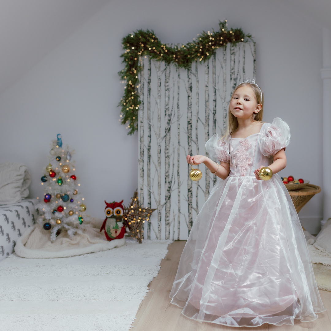 תחפושת 3/4 - שמלת נסיכה מהודרת פלטיניום