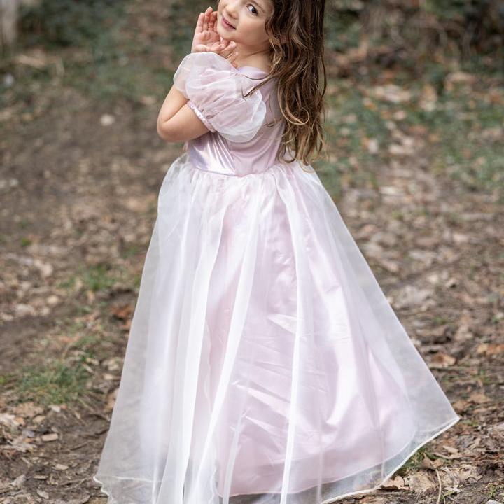 תחפושת 3/4 - שמלת נסיכה מהודרת פלטיניום