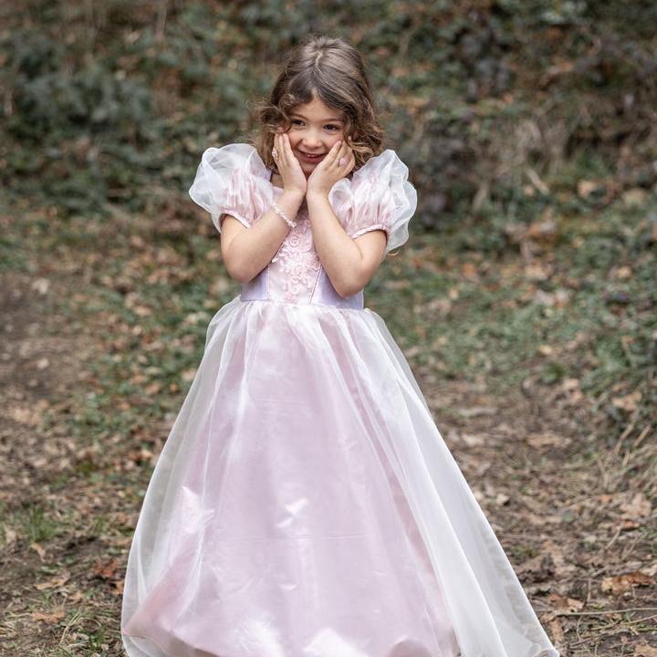 תחפושת 3/4 - שמלת נסיכה מהודרת פלטיניום