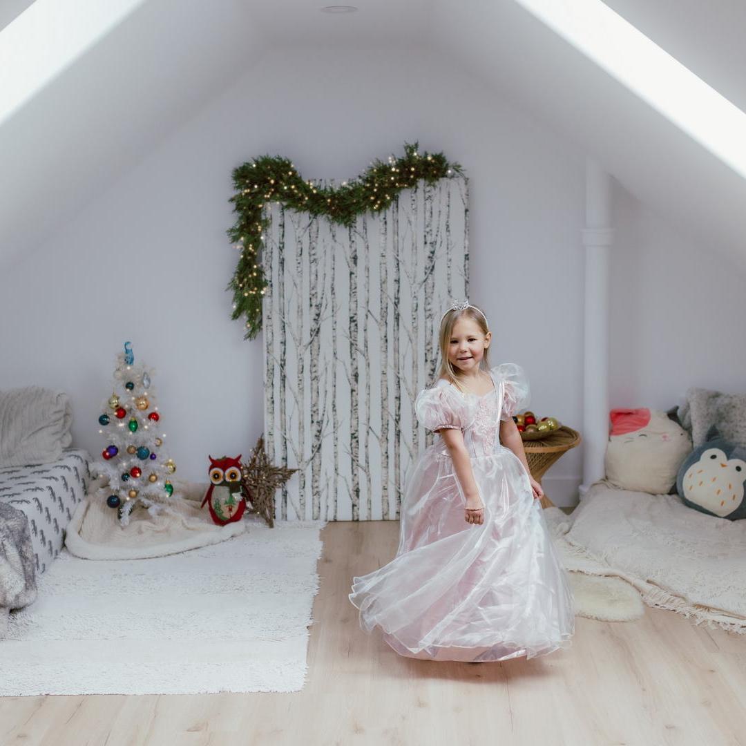 תחפושת 3/4 - שמלת נסיכה מהודרת פלטיניום