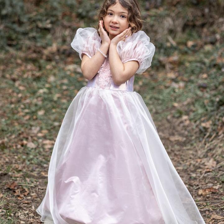 תחפושת 5/6 - שמלת נסיכה מהודרת פלטיניום