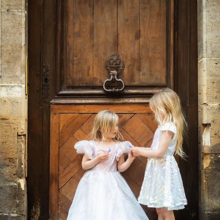 תחפושת 5/6 - שמלת נסיכה מהודרת פלטיניום