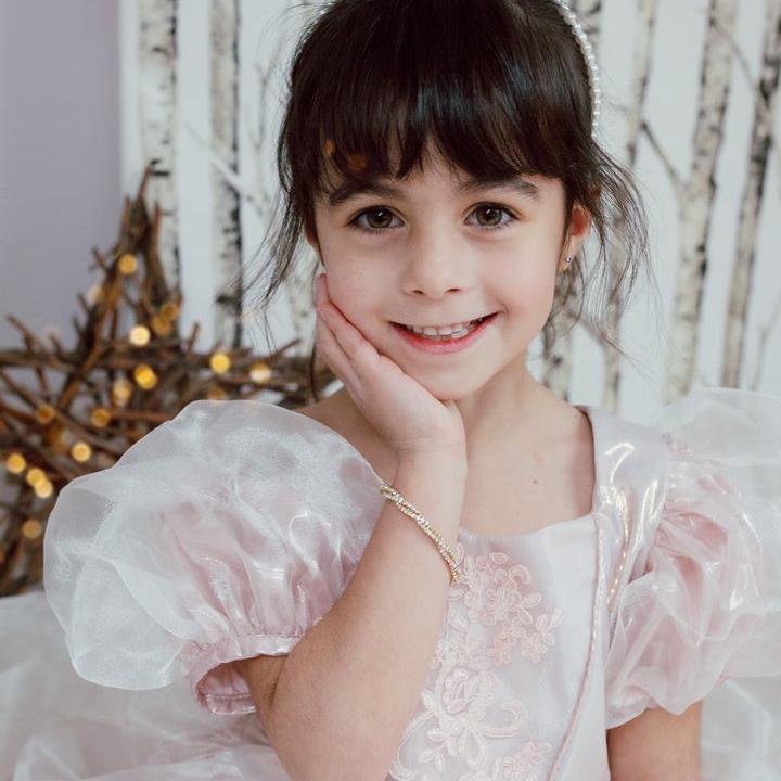 תחפושת 5/6 - שמלת נסיכה מהודרת פלטיניום