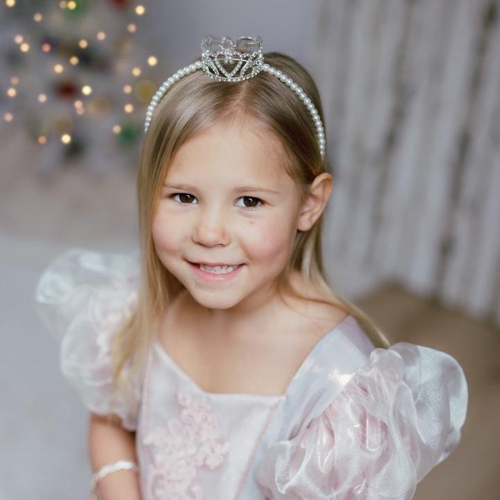 תחפושת 5/6 - שמלת נסיכה מהודרת פלטיניום