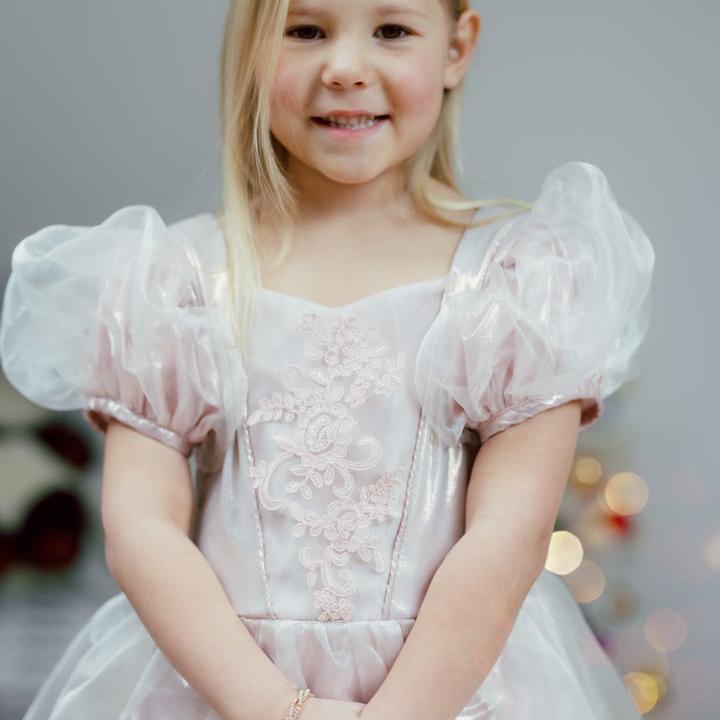 תחפושת 5/6 - שמלת נסיכה מהודרת פלטיניום