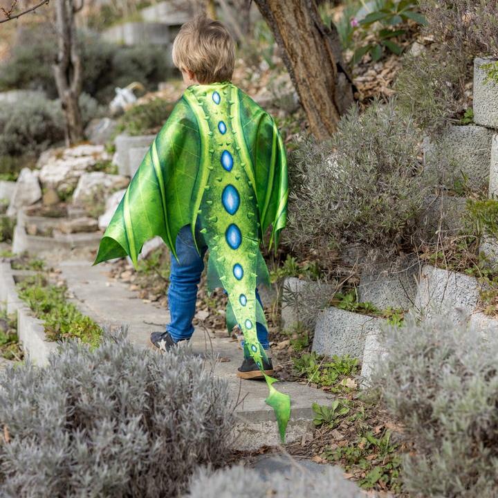 תחפושת 4/6 - כנפי  דרקון ירוק + מסיכה