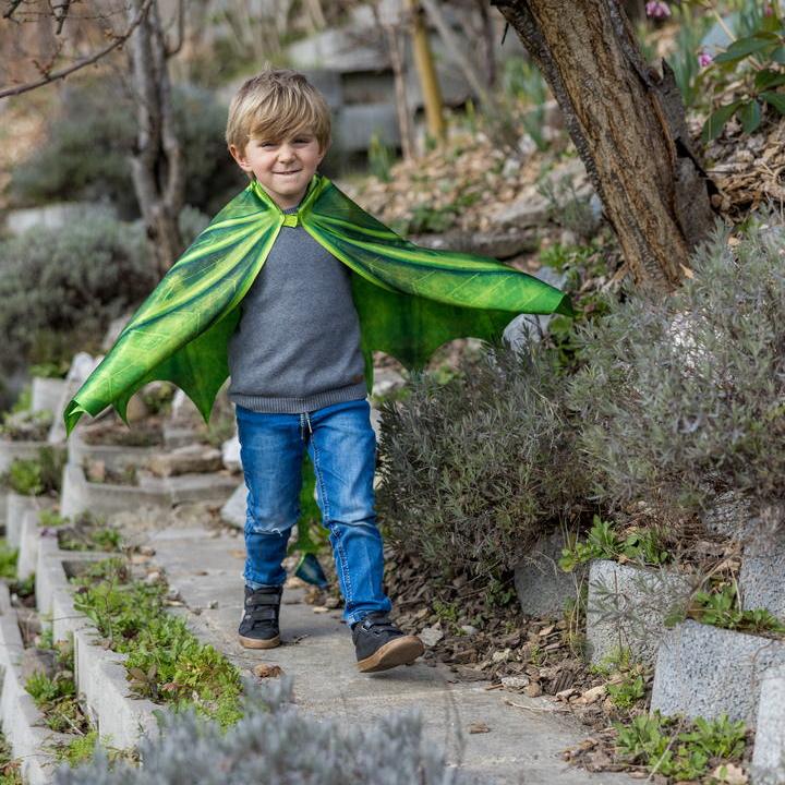 תחפושת 4/6 - כנפי  דרקון ירוק + מסיכה