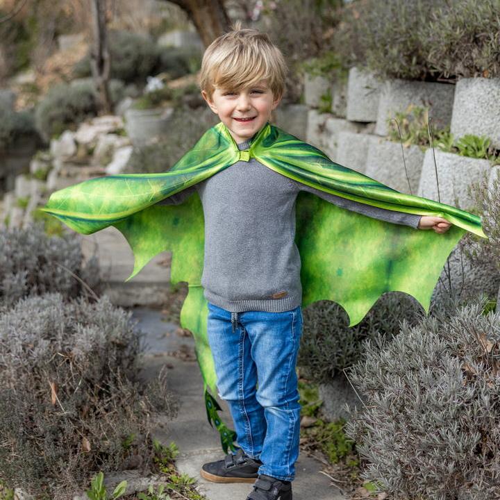 תחפושת 4/6 - כנפי  דרקון ירוק + מסיכה