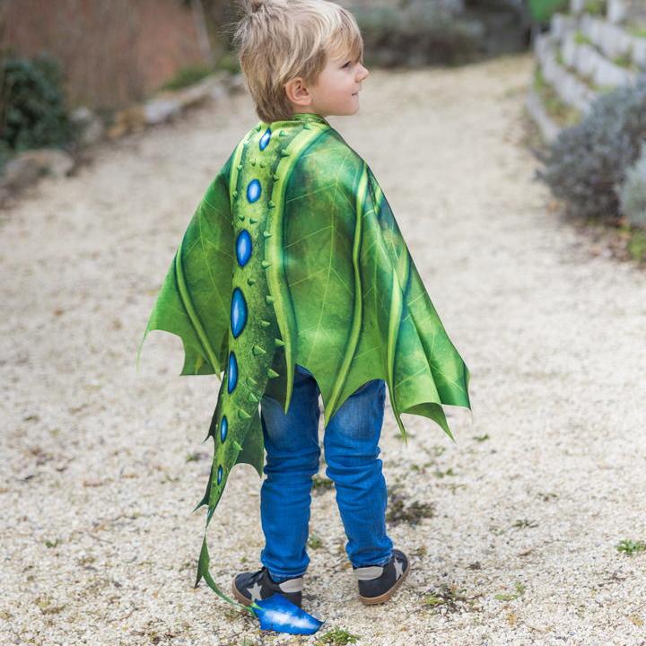 תחפושת 4/6 - כנפי  דרקון ירוק + מסיכה