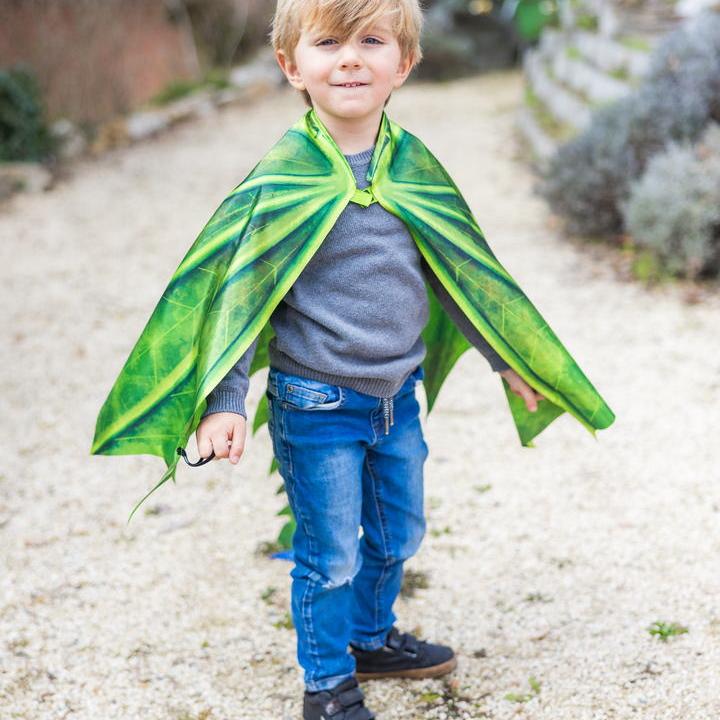 תחפושת 4/6 - כנפי  דרקון ירוק + מסיכה