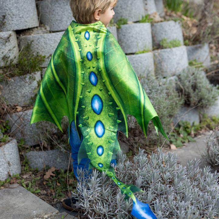 תחפושת 4/6 - כנפי  דרקון ירוק + מסיכה