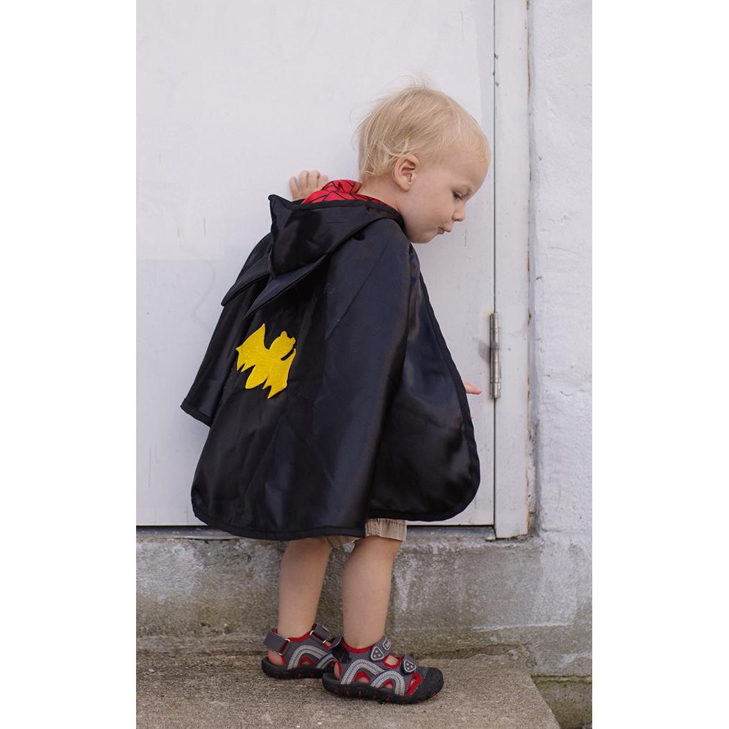 תחפושת 2/3 - סט דו צדדי (גלימה ומסיכה) איש עכביש/עטלף